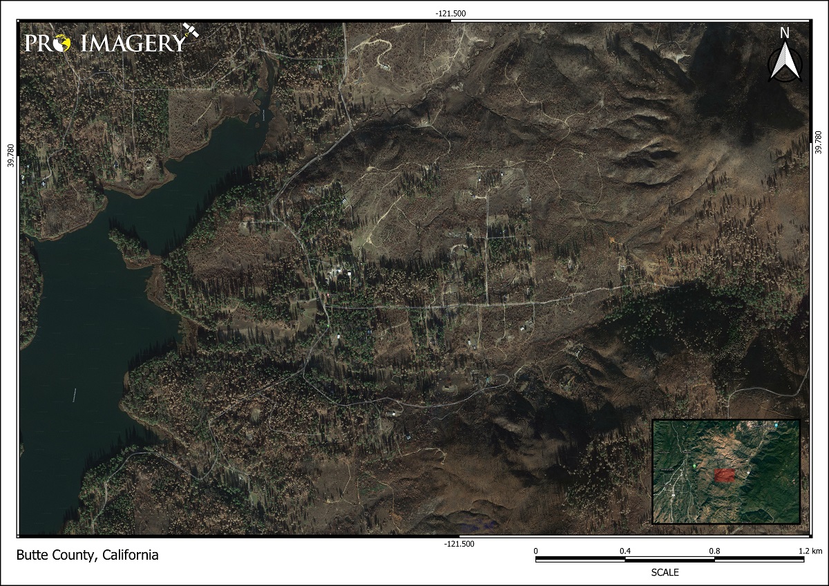 Butte County Wildfire - Before fire processed imagery