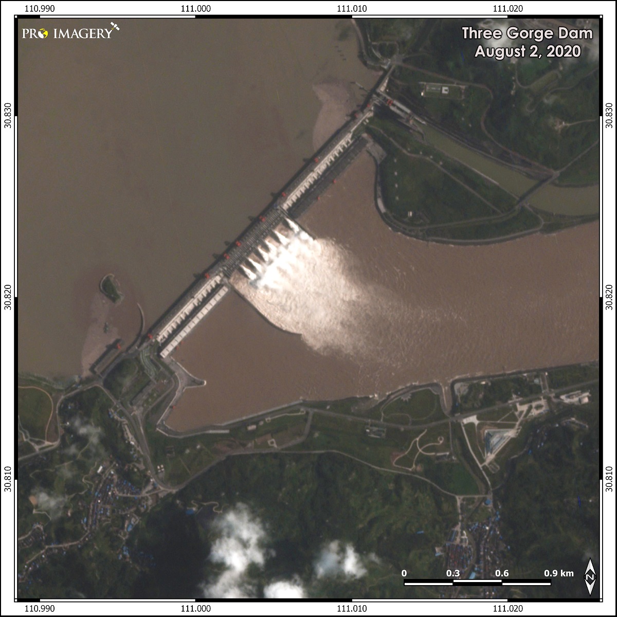 Flooding of three gorges dam - August 2, 2020